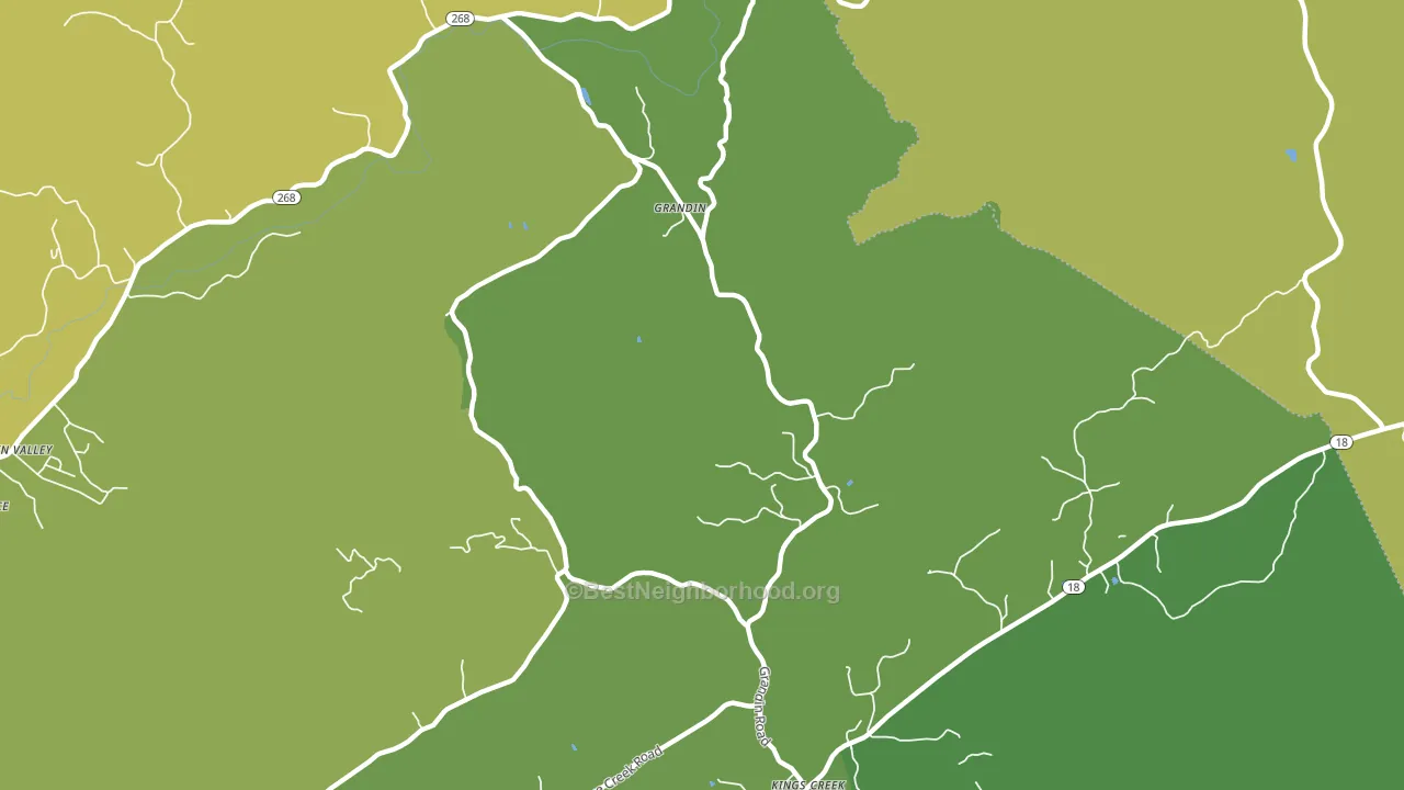 Kings Creek, NC block-group voter-turnout map
