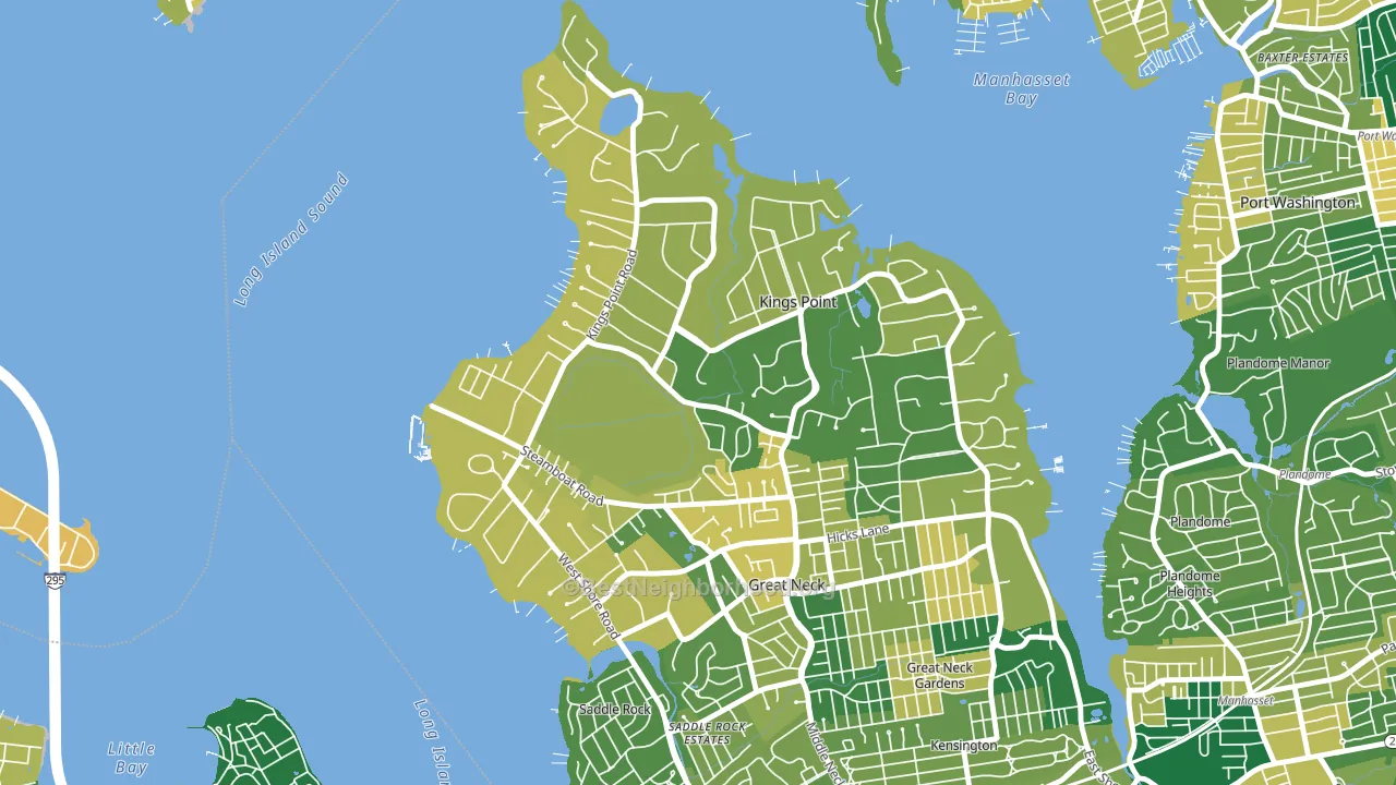 Kings Point, NY block-group voter-turnout map