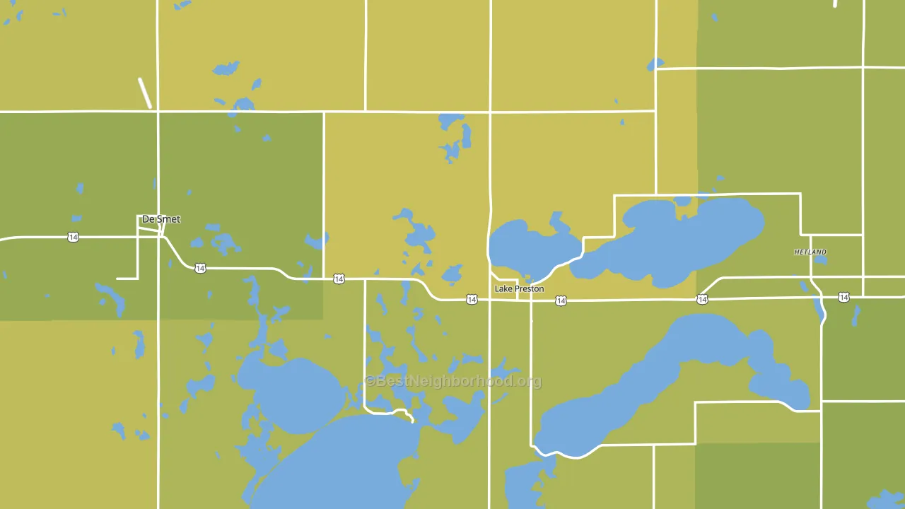 Kingsbury County, SD block-group voter-turnout map