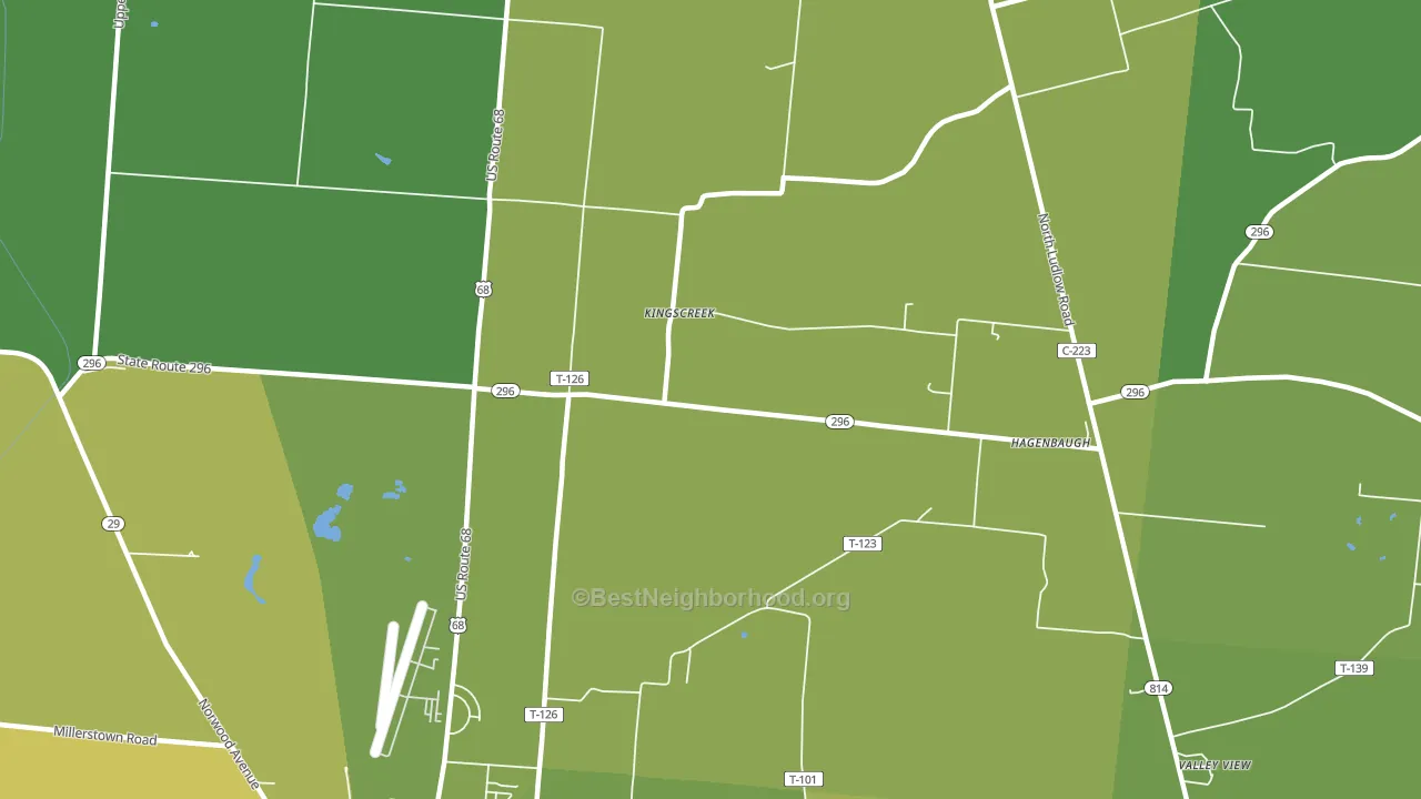 Kingscreek, OH block-group voter-turnout map