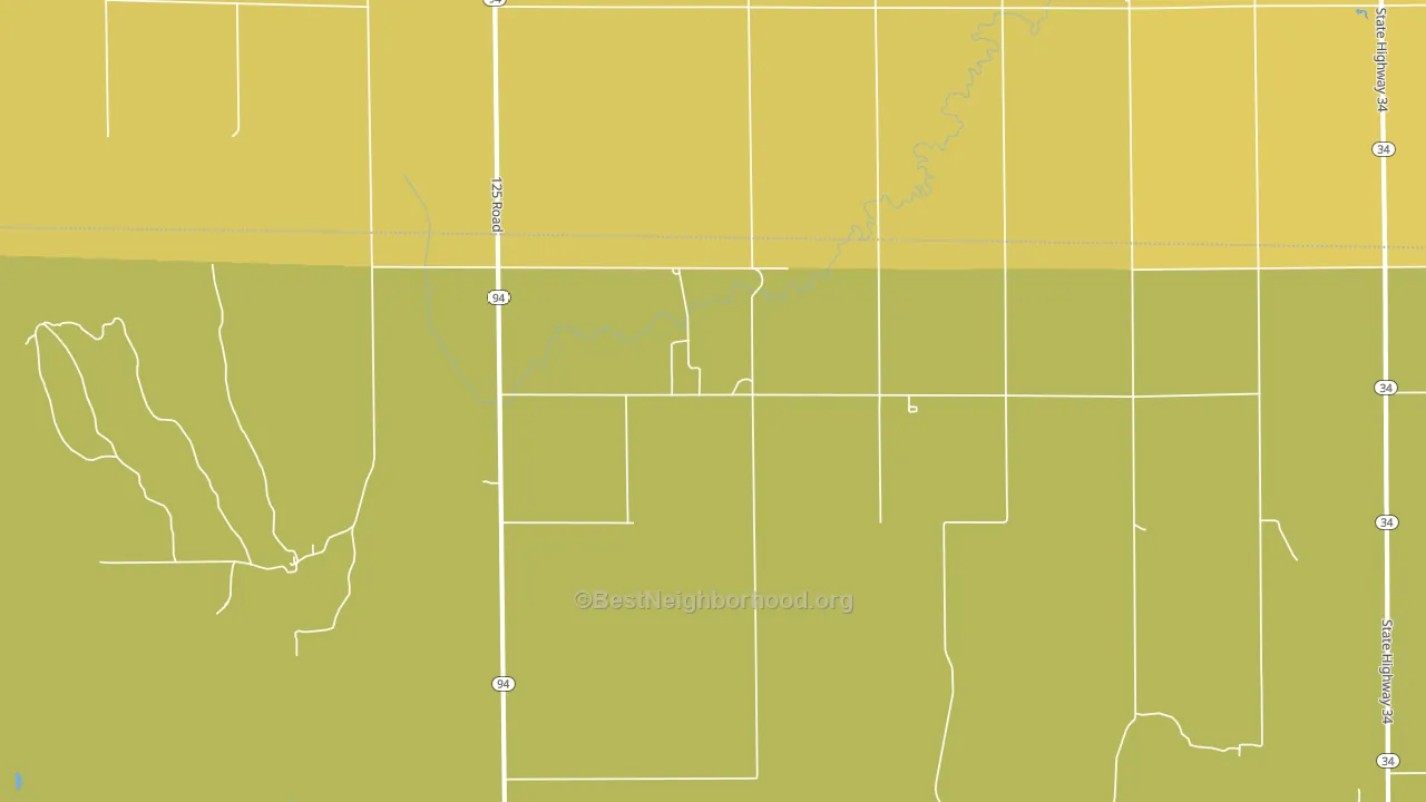 Kingsdown, KS block-group voter-turnout map