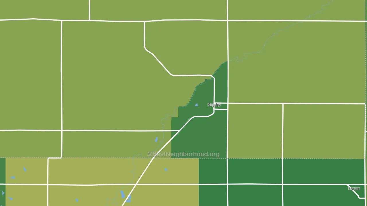 Kingsley, IA block-group voter-turnout map