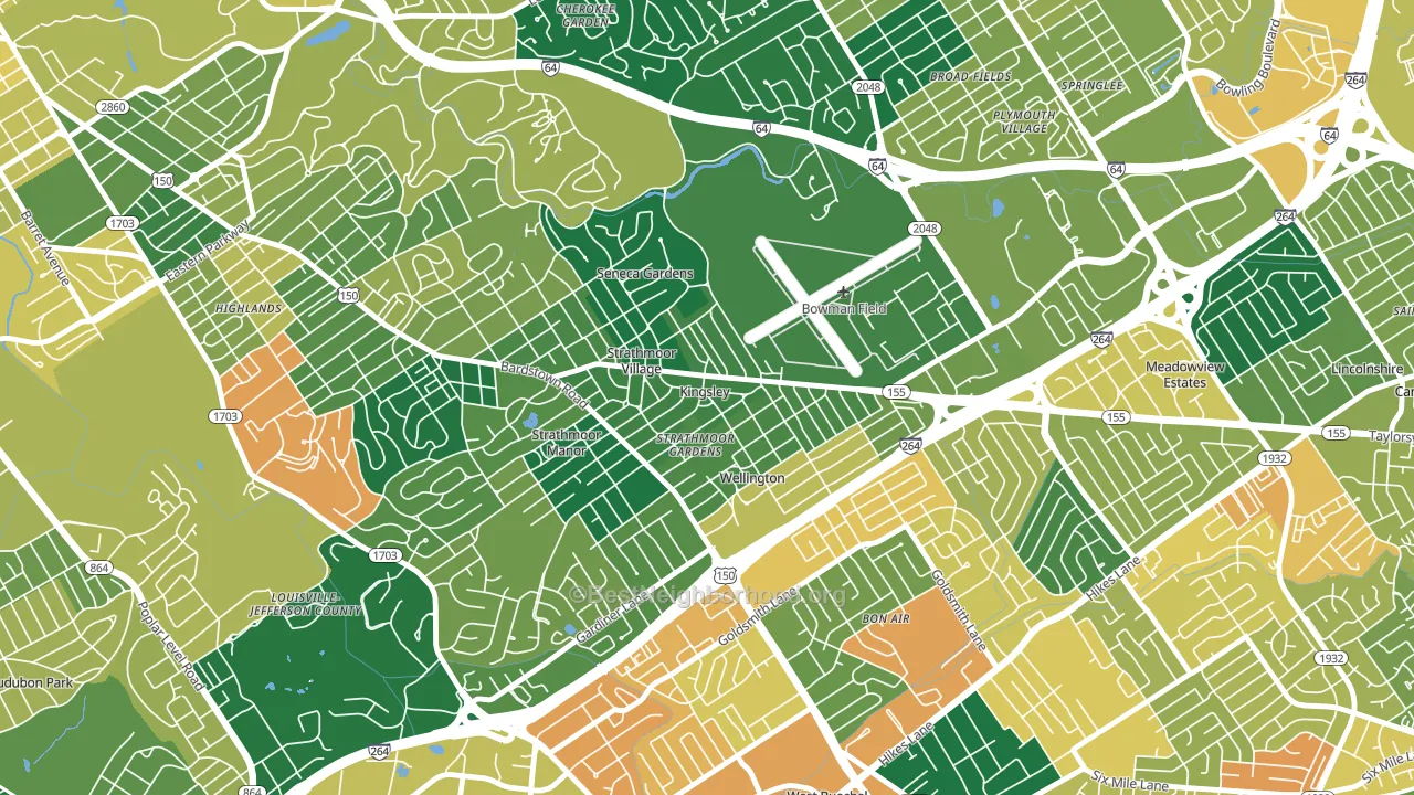 Kingsley, KY block-group voter-turnout map