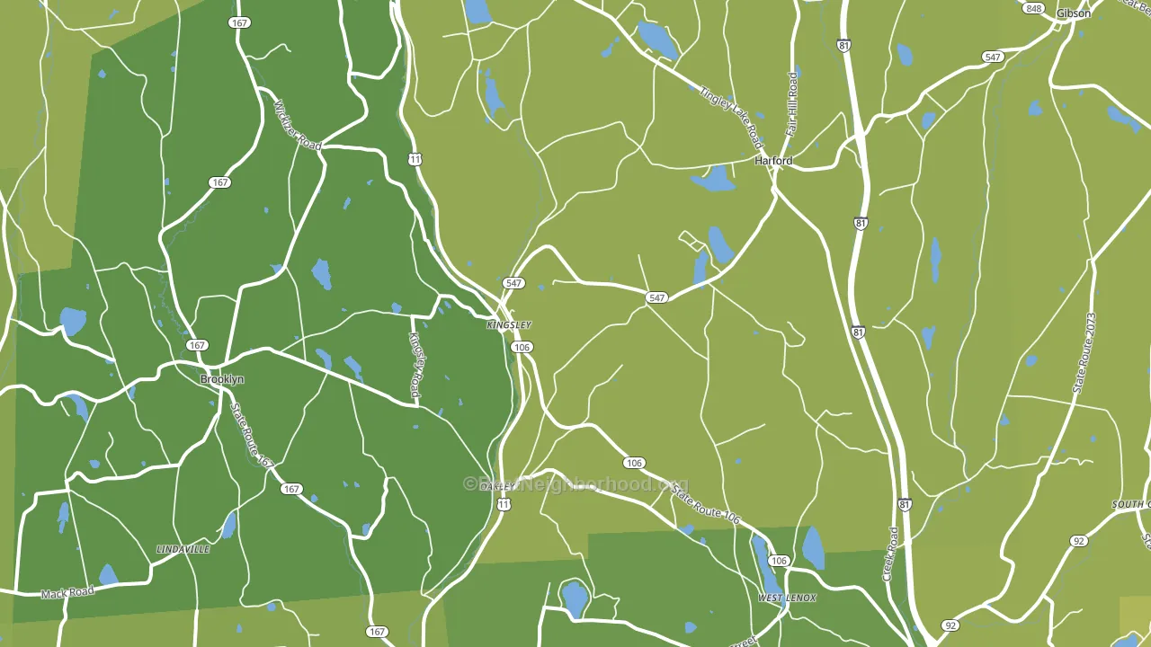 Kingsley, PA block-group voter-turnout map