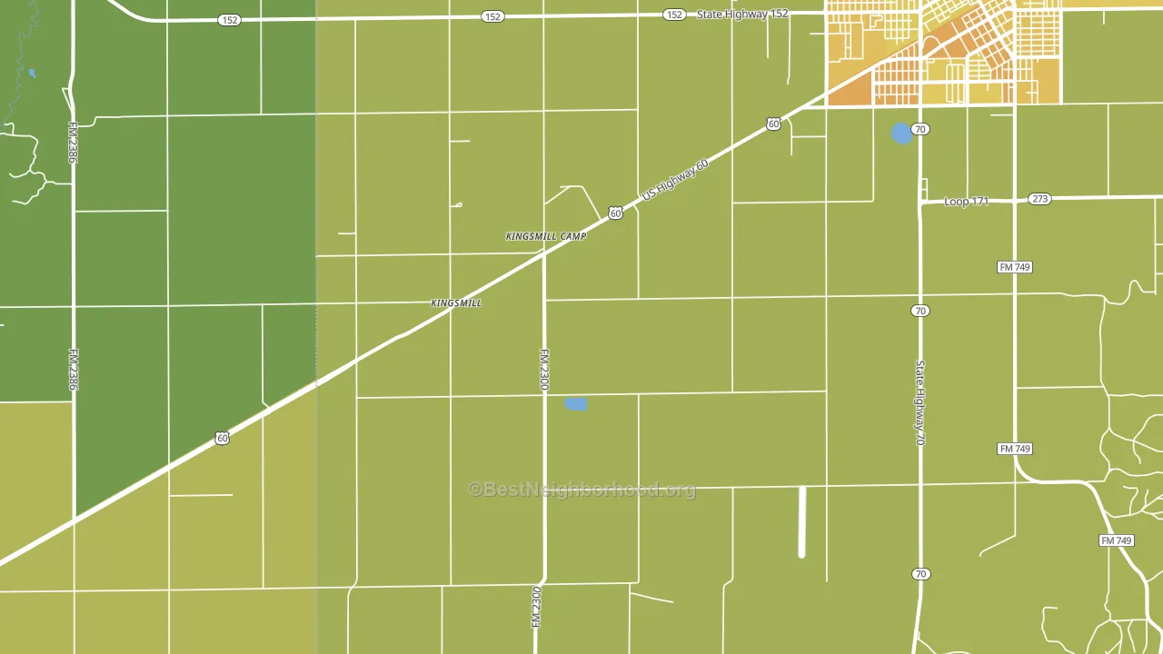 Kingsmill, TX block-group voter-turnout map