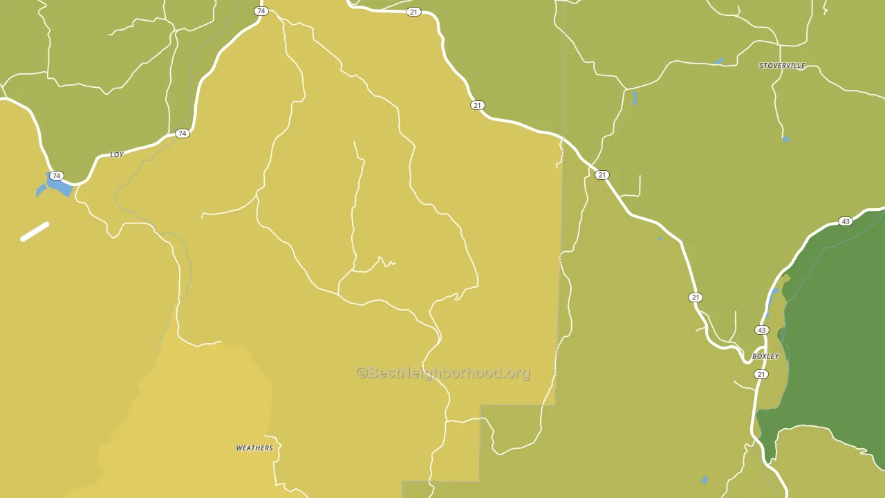 Kingston, AR block-group voter-turnout map