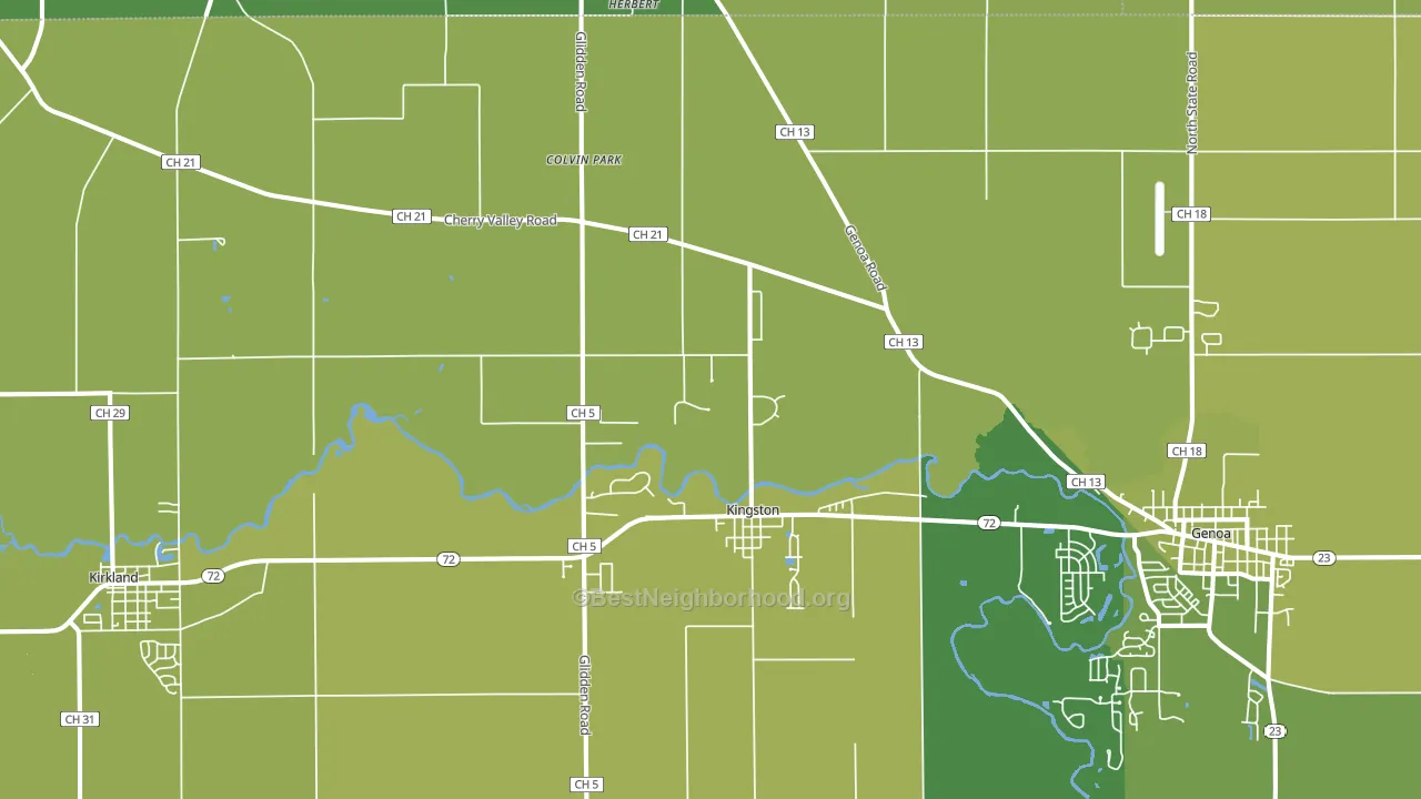 Kingston, IL block-group voter-turnout map
