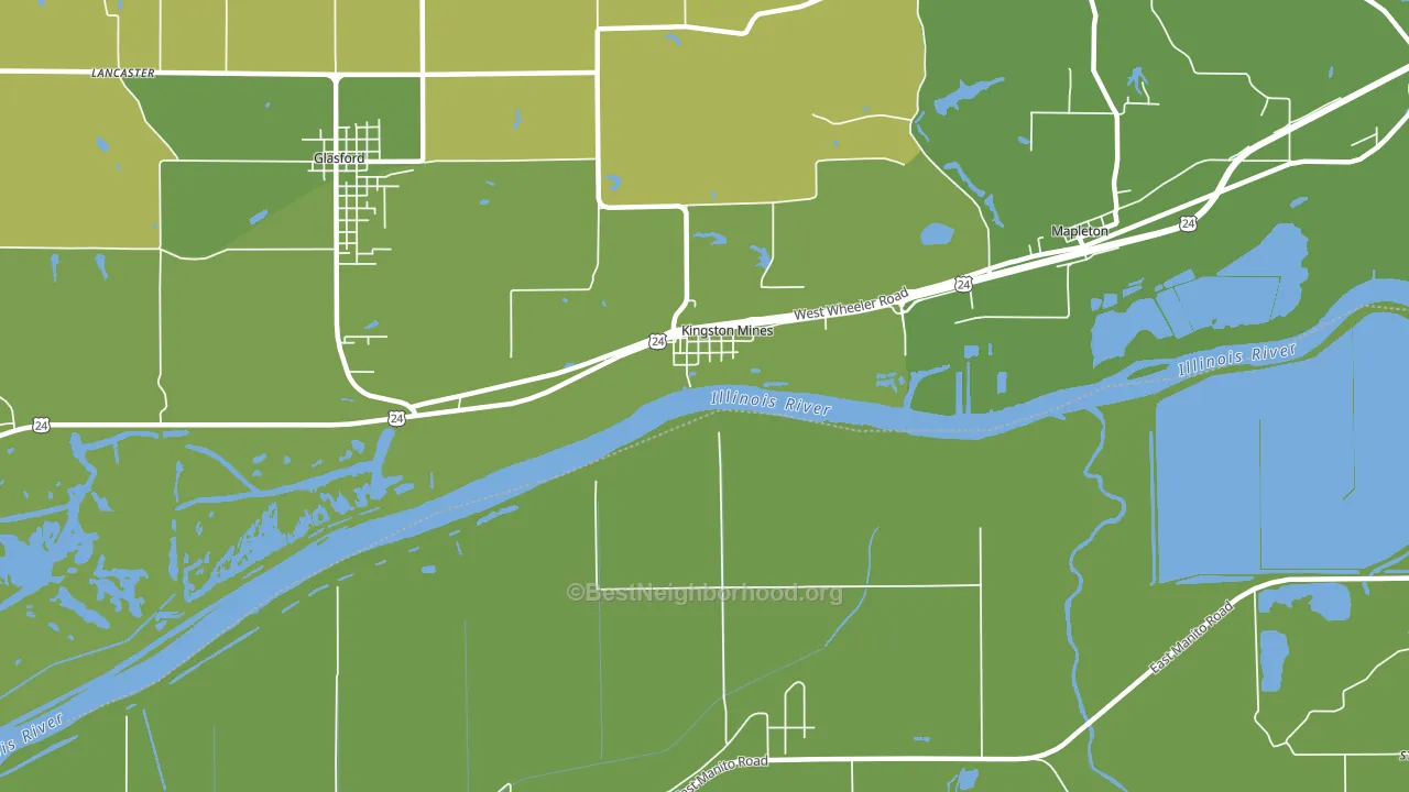 Kingston Mines, IL block-group voter-turnout map