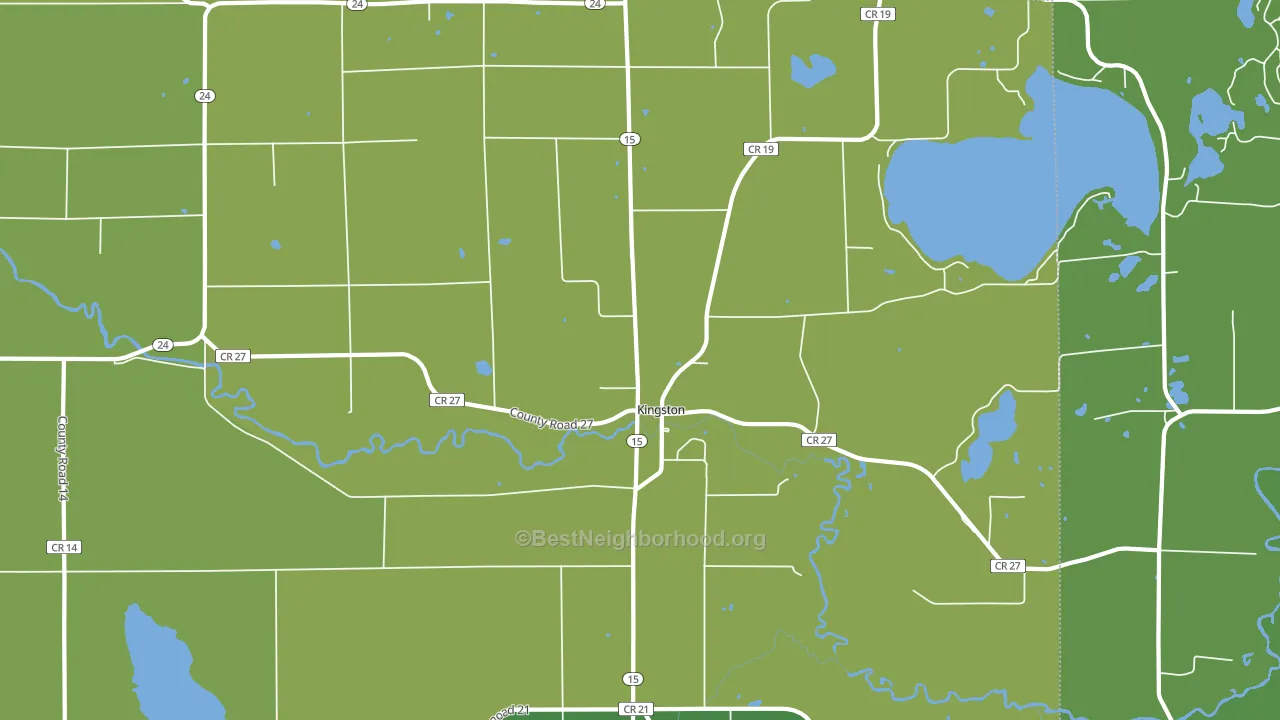 Kingston, MN block-group voter-turnout map