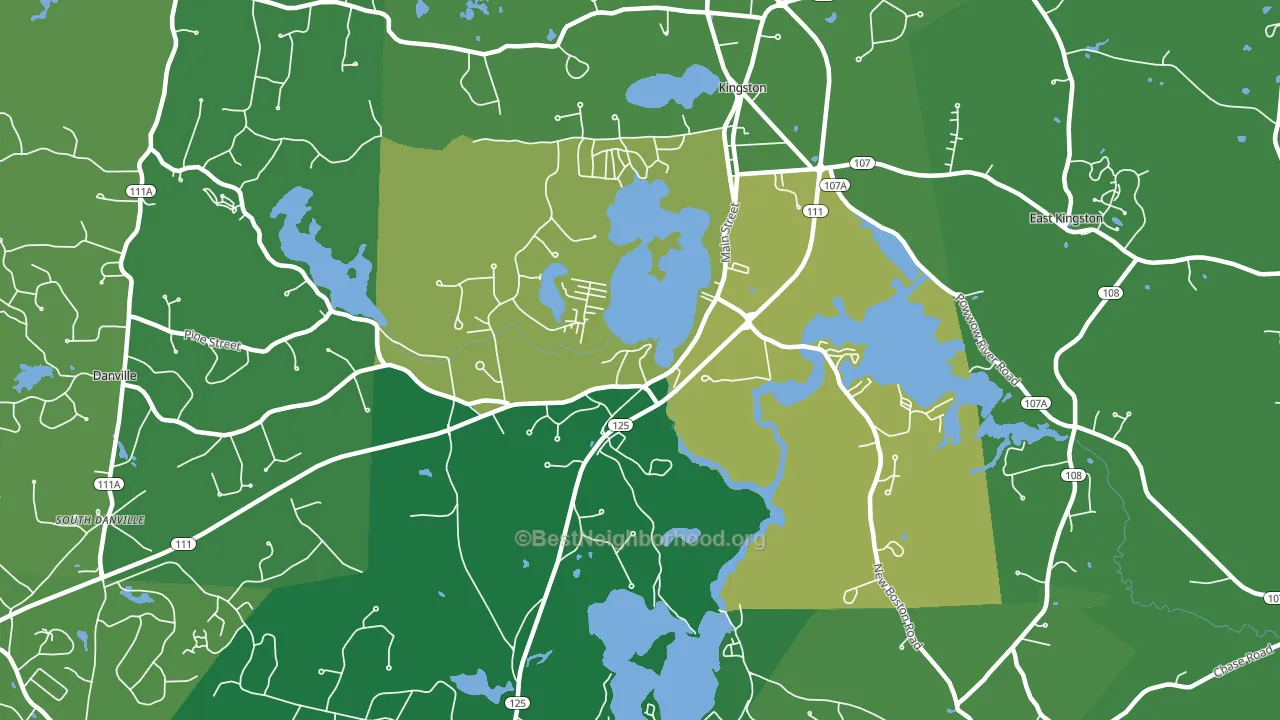 Kingston, NH block-group voter-turnout map