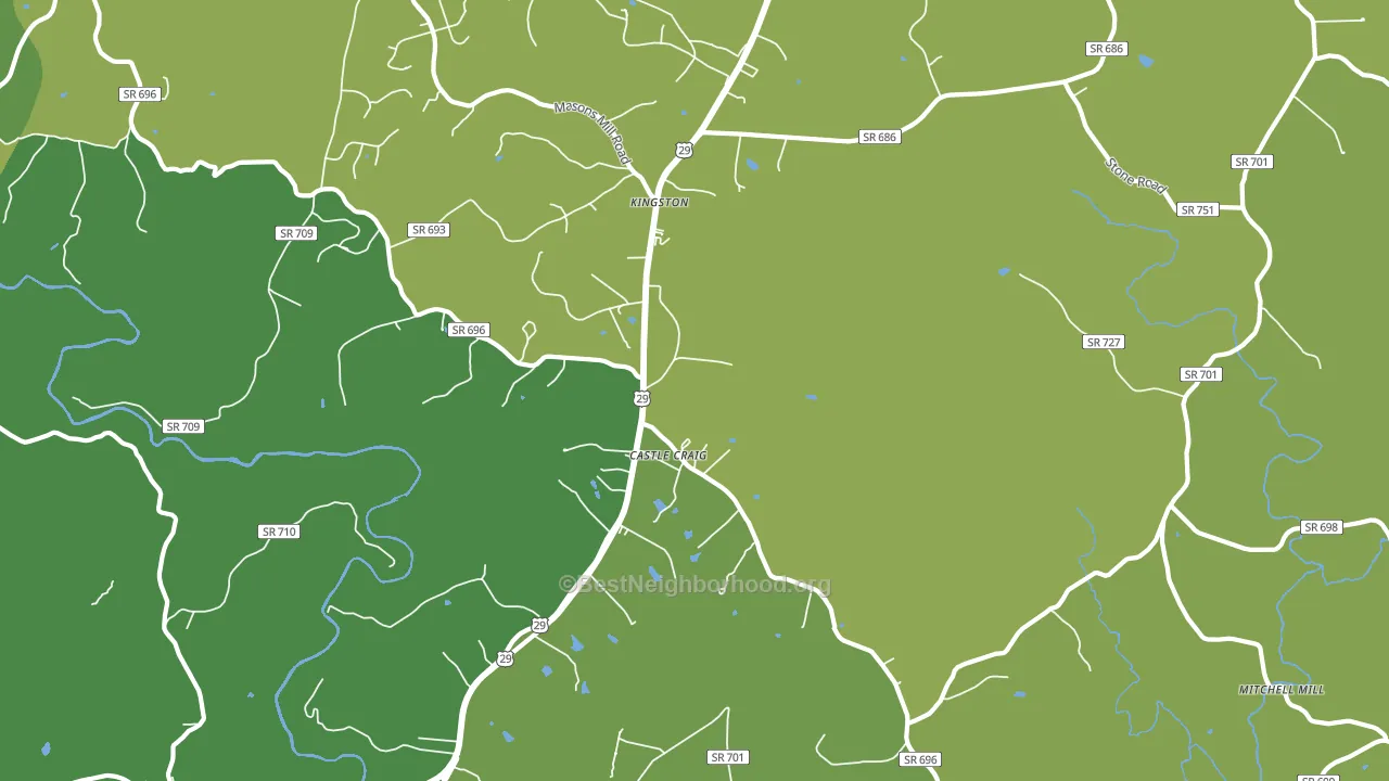 Kingston, VA block-group voter-turnout map
