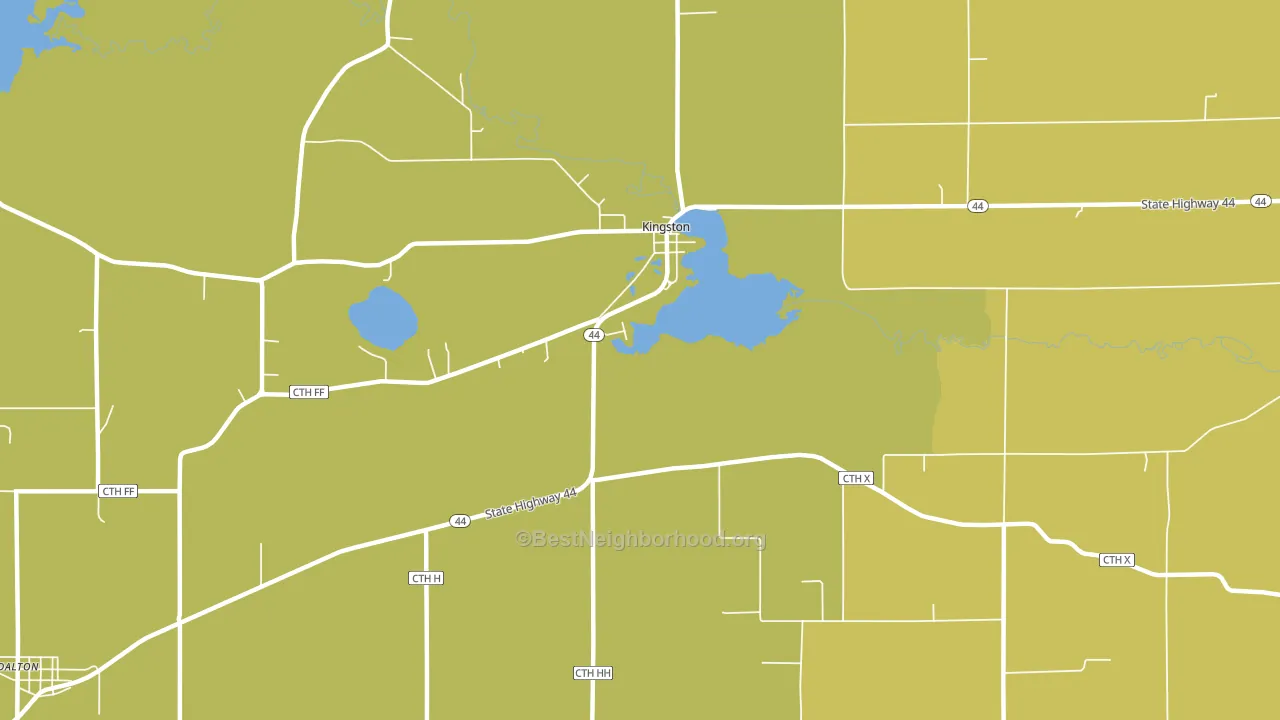 Kingston, WI block-group voter-turnout map