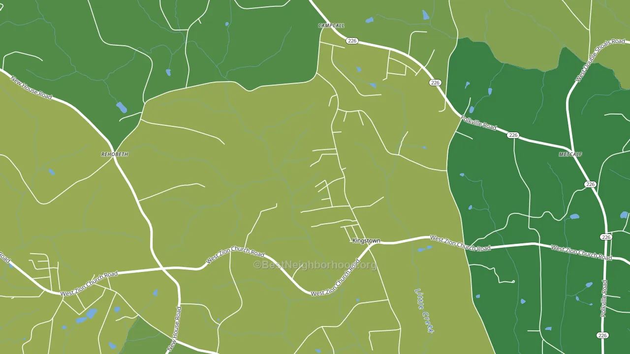 Kingstown, NC block-group voter-turnout map