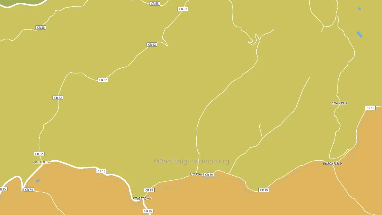 Kingstown, WV block-group voter-turnout map