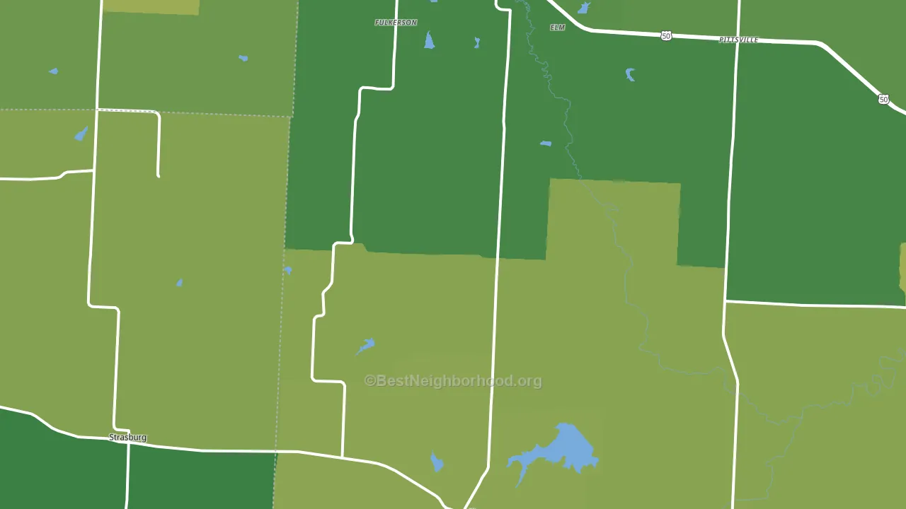 Kingsville, MO block-group voter-turnout map