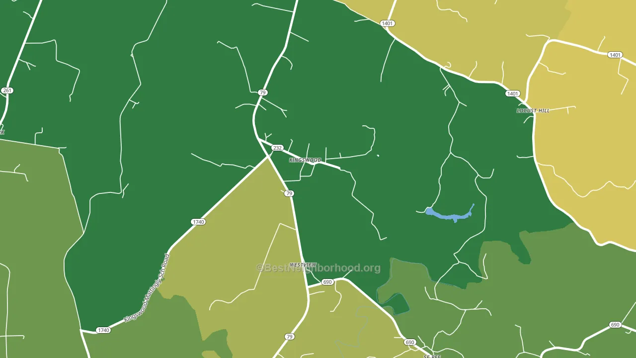 Kingswood, KY block-group voter-turnout map