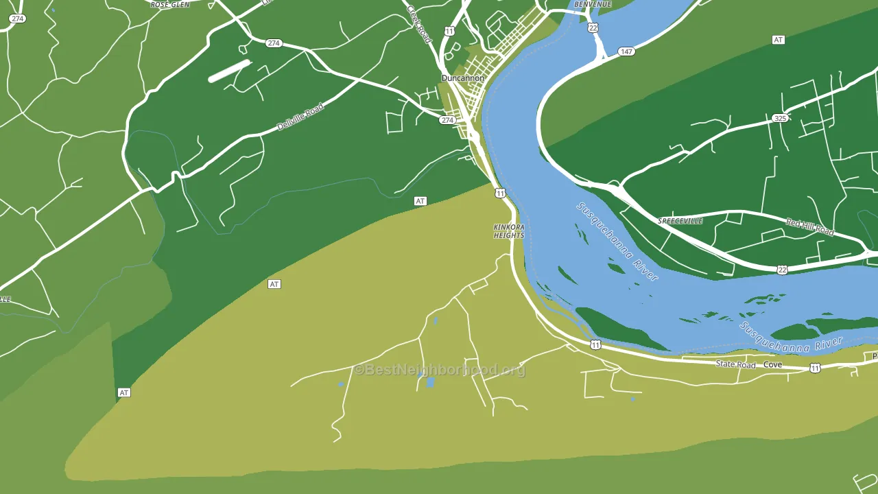 Kinkora Heights, PA block-group voter-turnout map