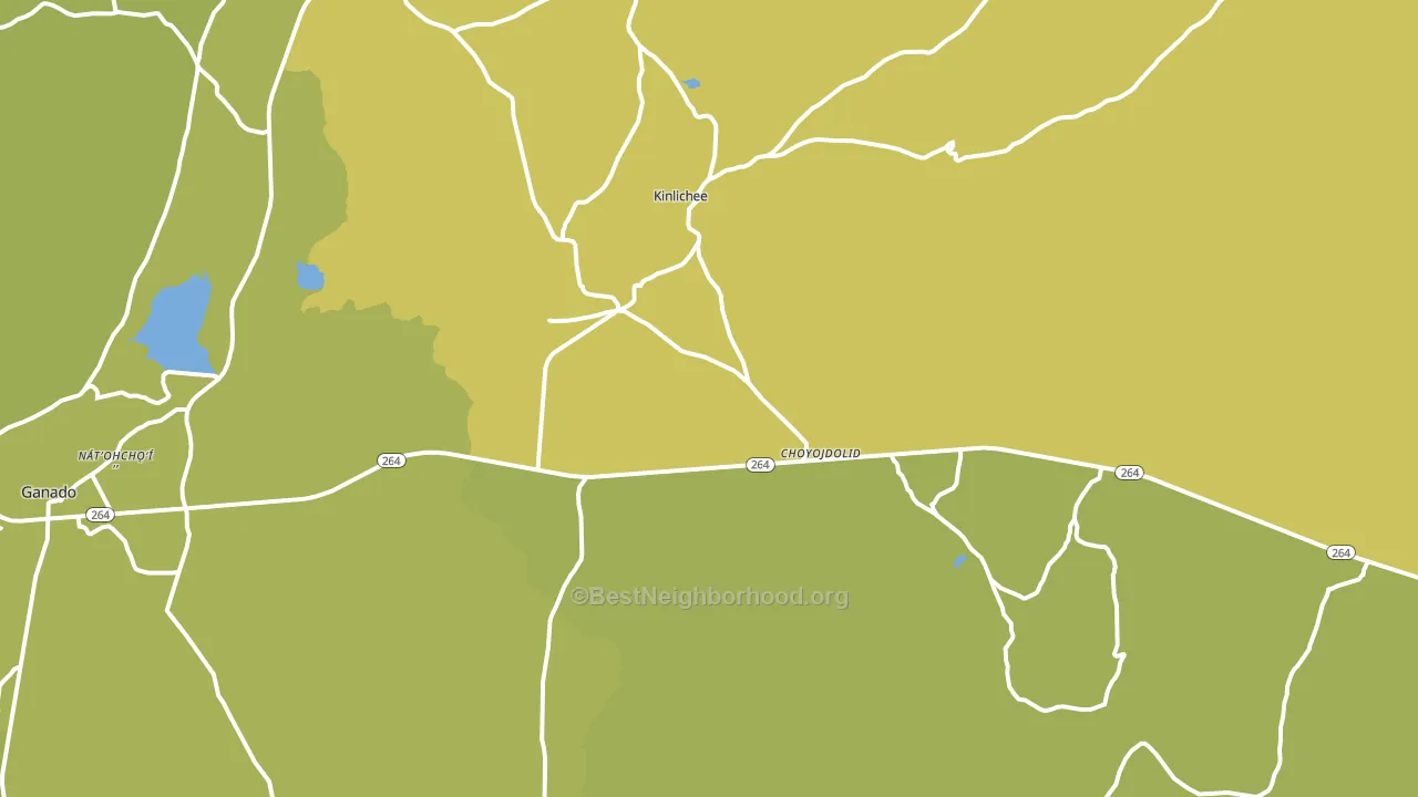 Kinlichee, AZ block-group voter-turnout map