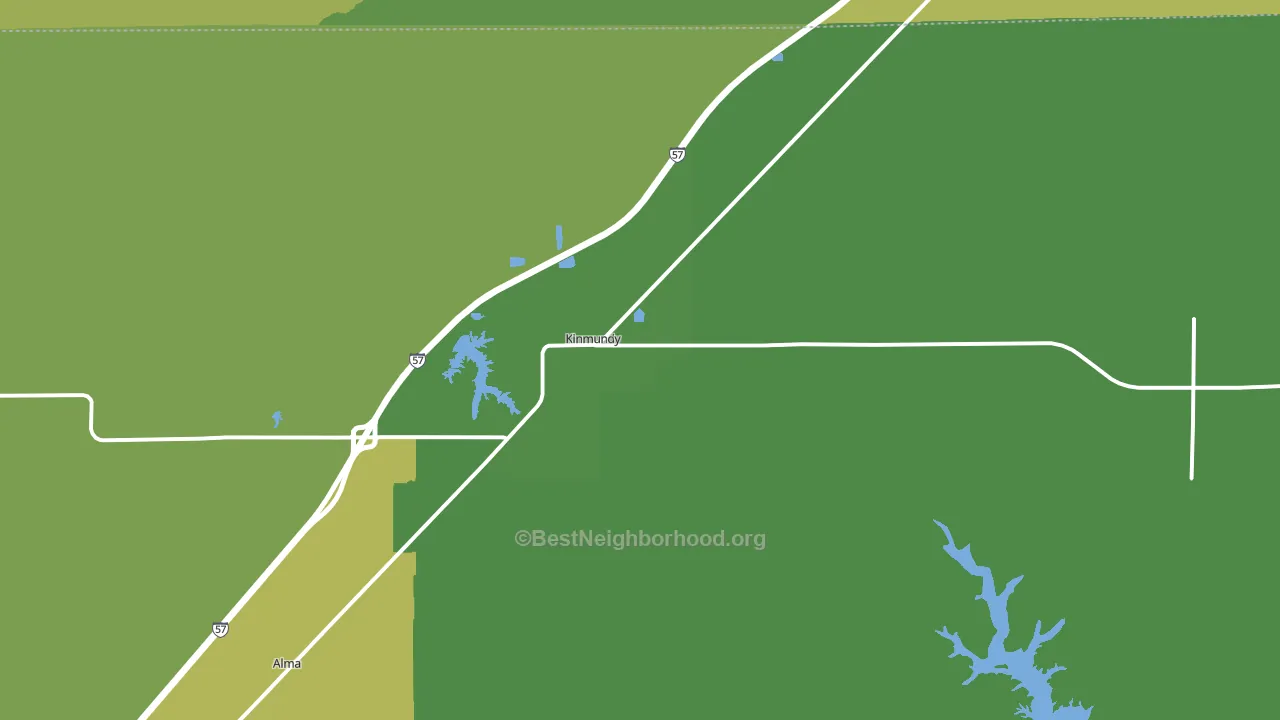 Kinmundy, IL block-group voter-turnout map