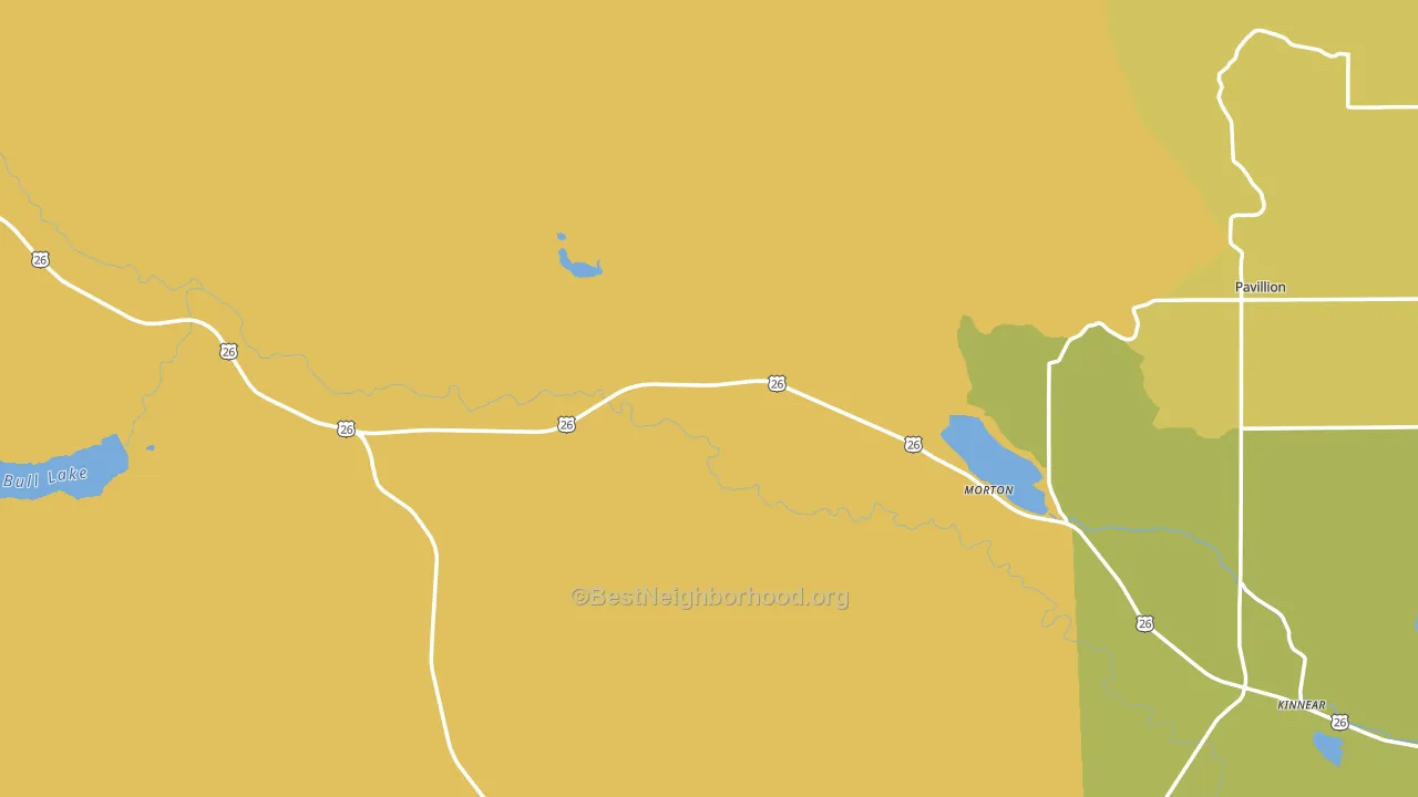 Kinnear, WY block-group voter-turnout map