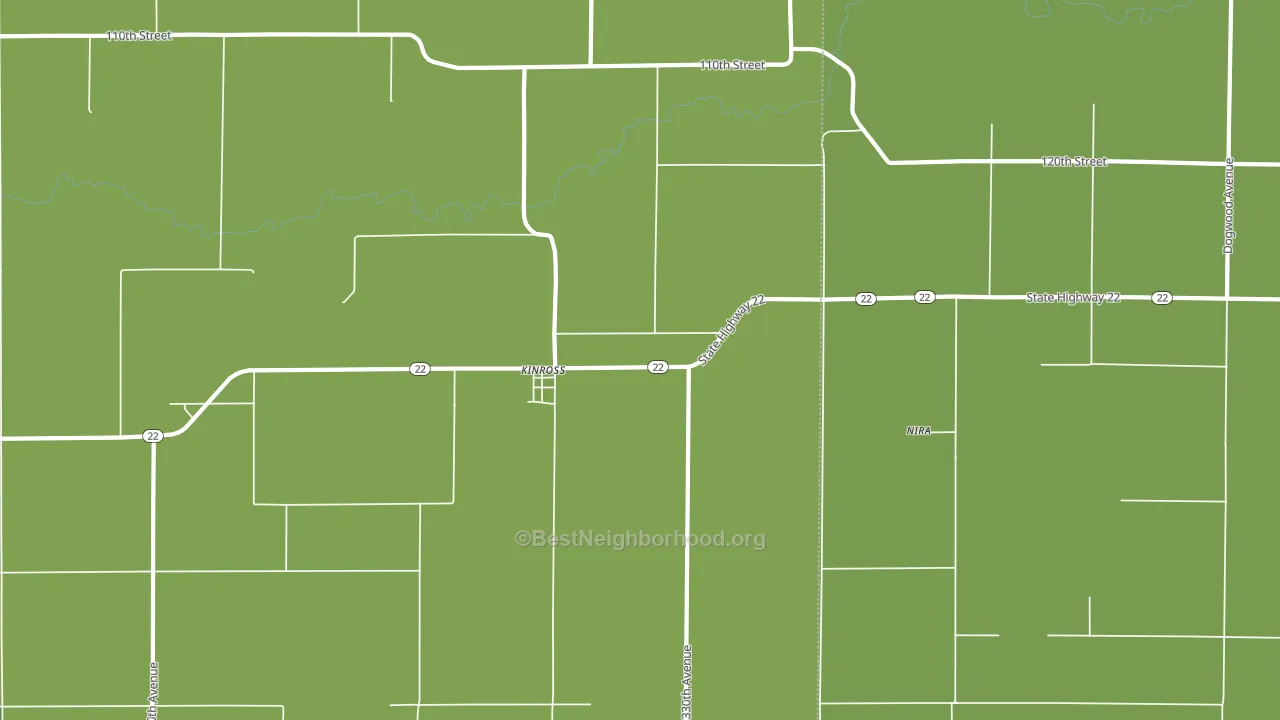 Kinross, IA block-group voter-turnout map