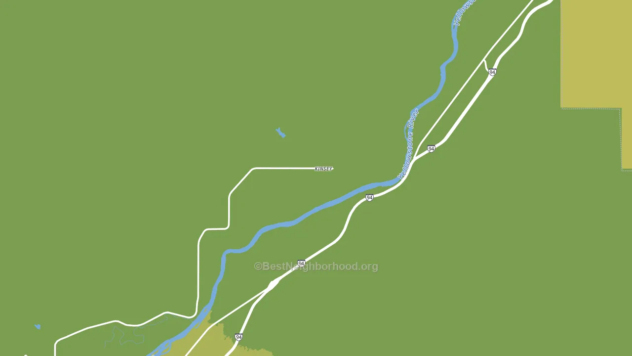 Kinsey, MT block-group voter-turnout map