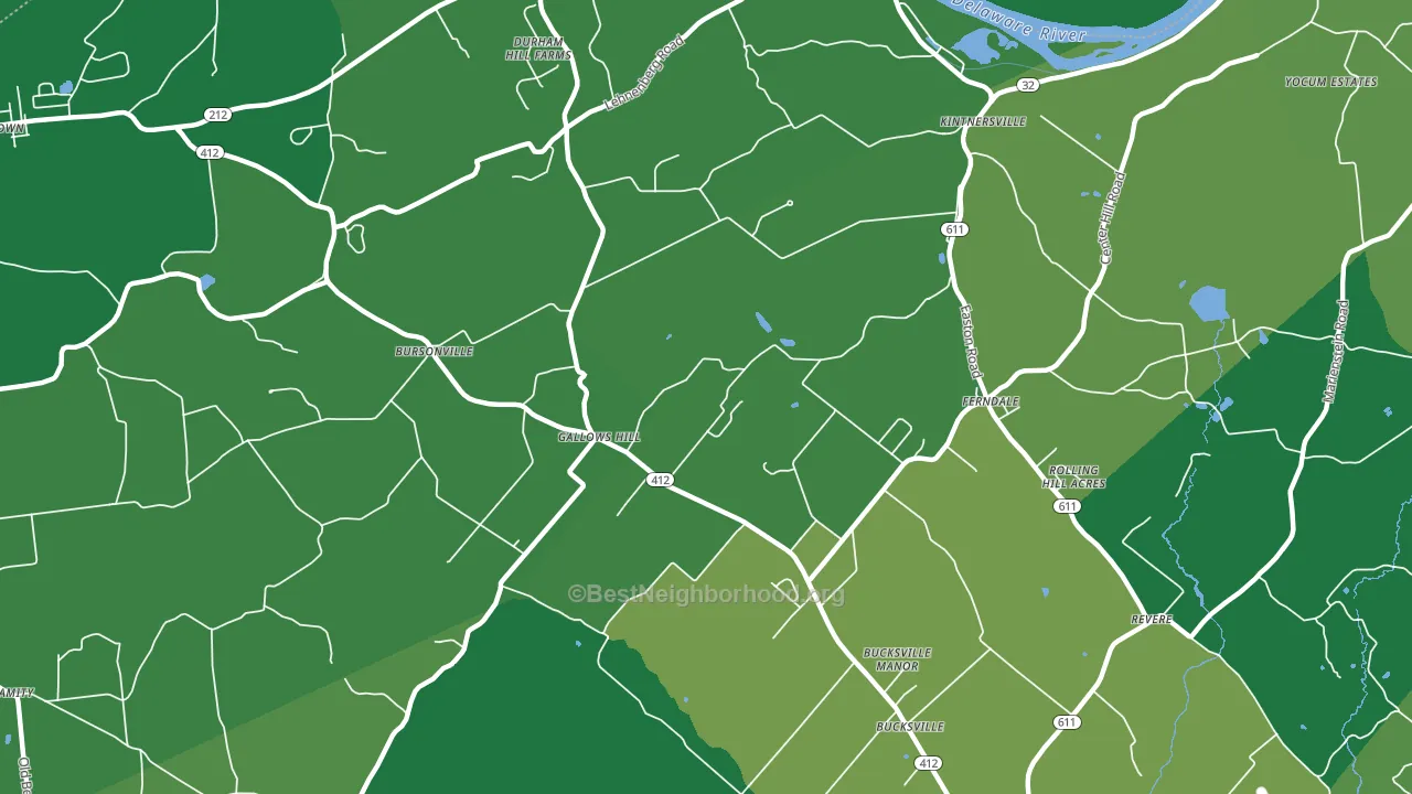 Kintnersville, PA block-group voter-turnout map