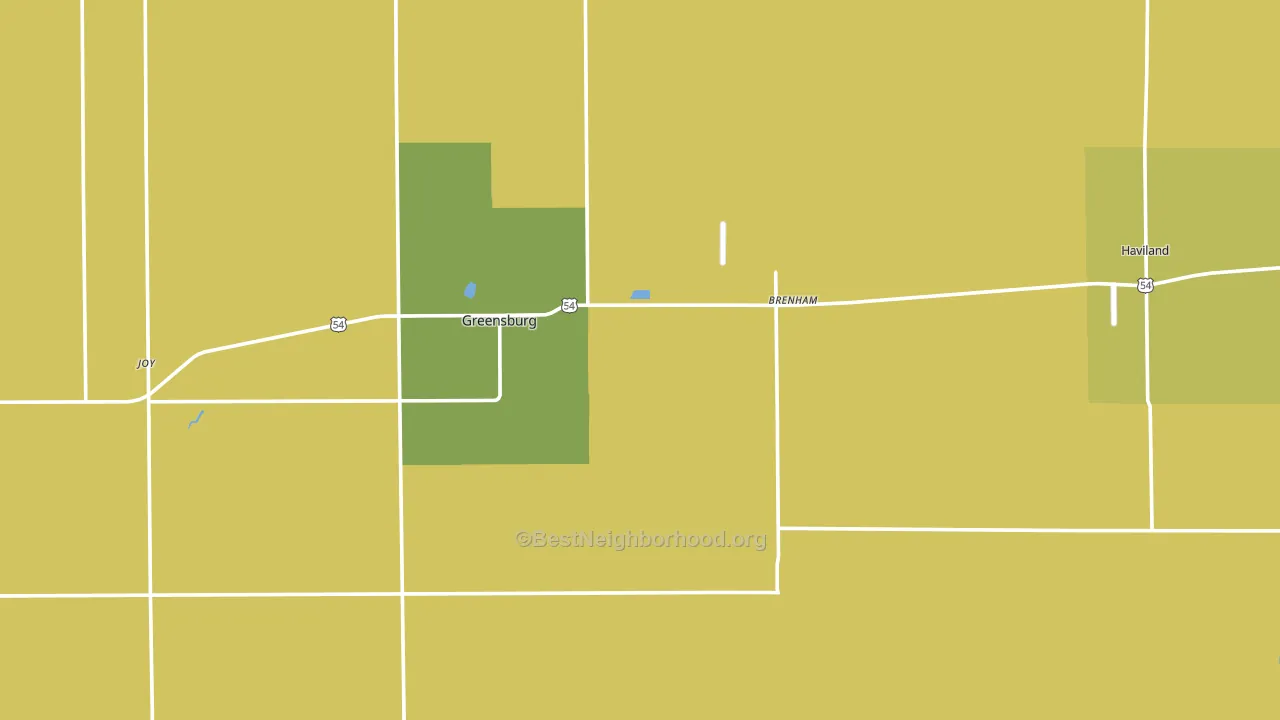 Kiowa County, KS block-group voter-turnout map
