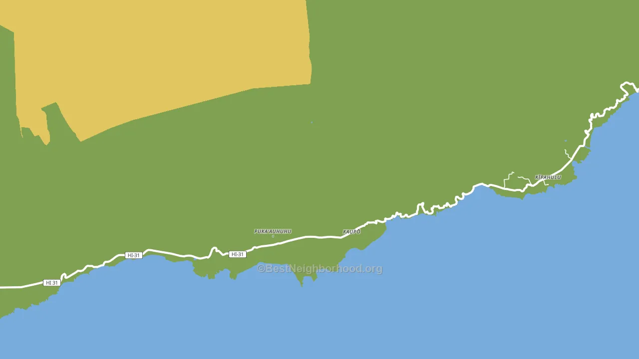 Kipahulu, HI block-group voter-turnout map