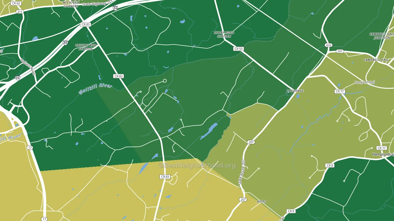 Kipps, NY block-group voter-turnout map