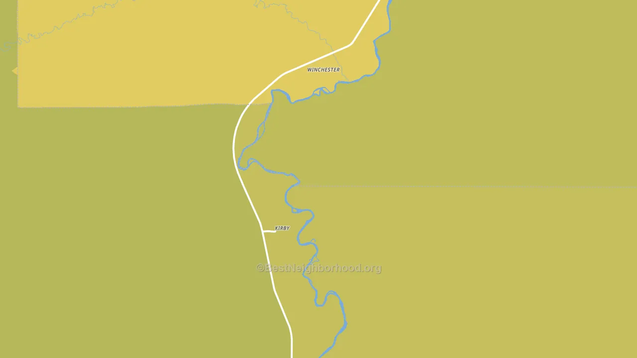 Kirby, WY block-group voter-turnout map