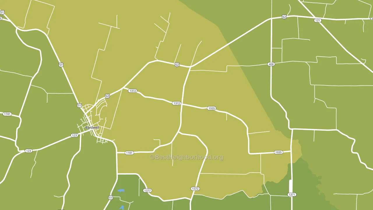 Kirbyton, KY block-group voter-turnout map