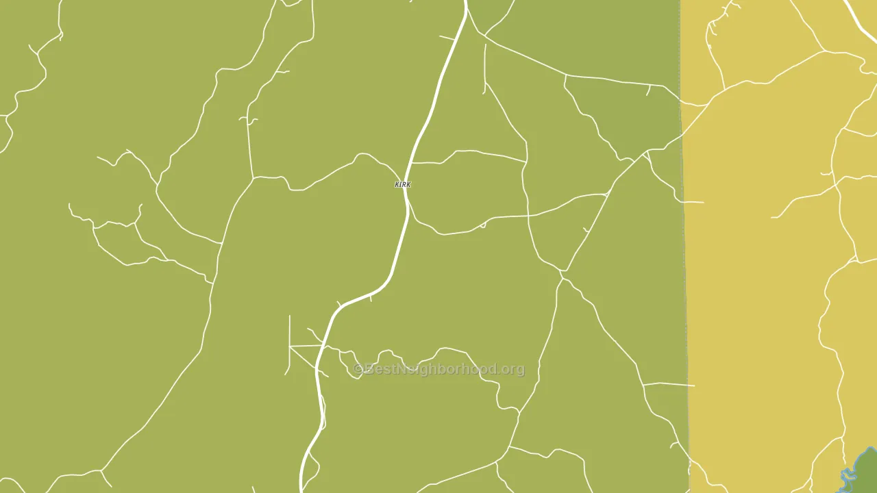 Kirk, AL block-group voter-turnout map
