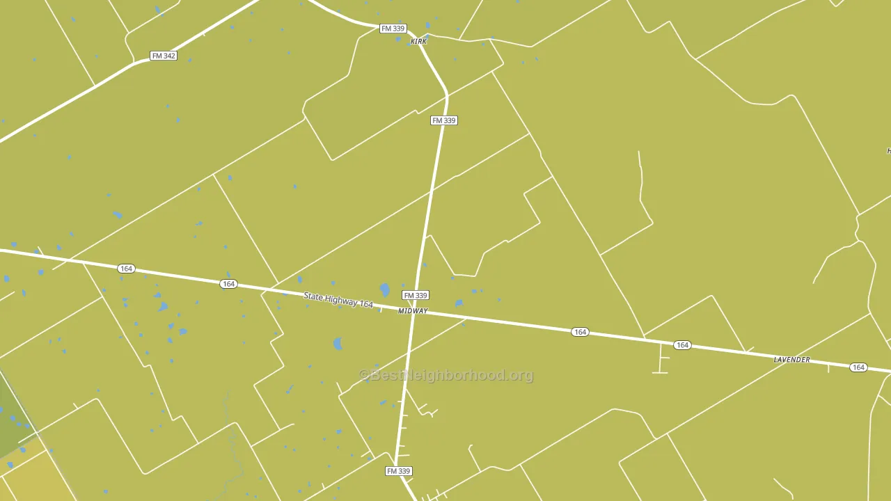 Kirk, TX block-group voter-turnout map