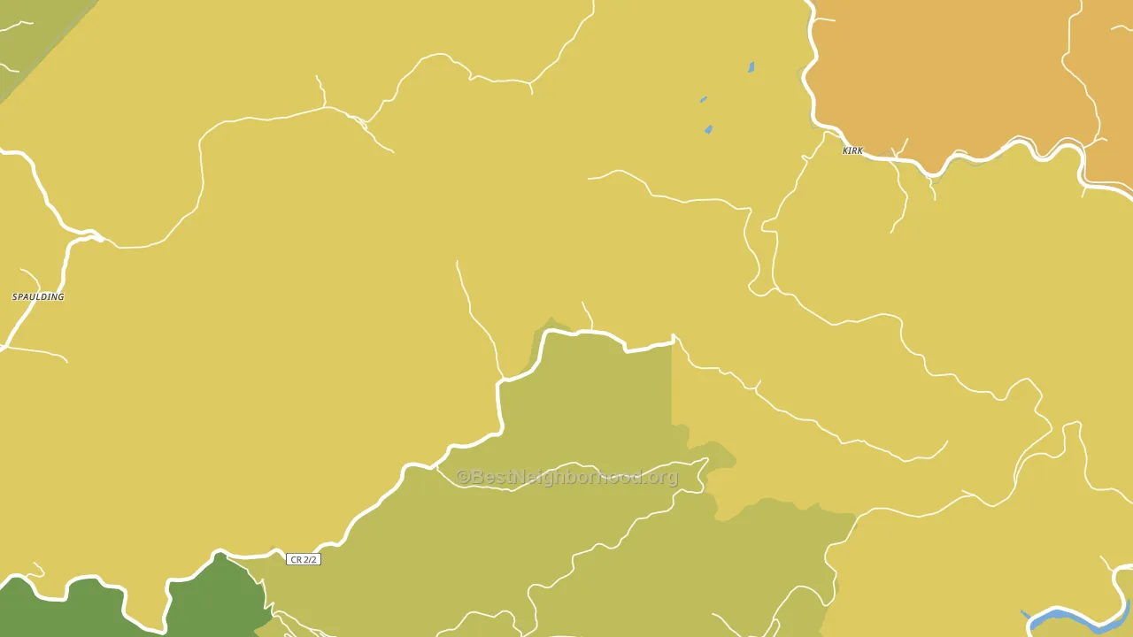 Kirk, WV block-group voter-turnout map