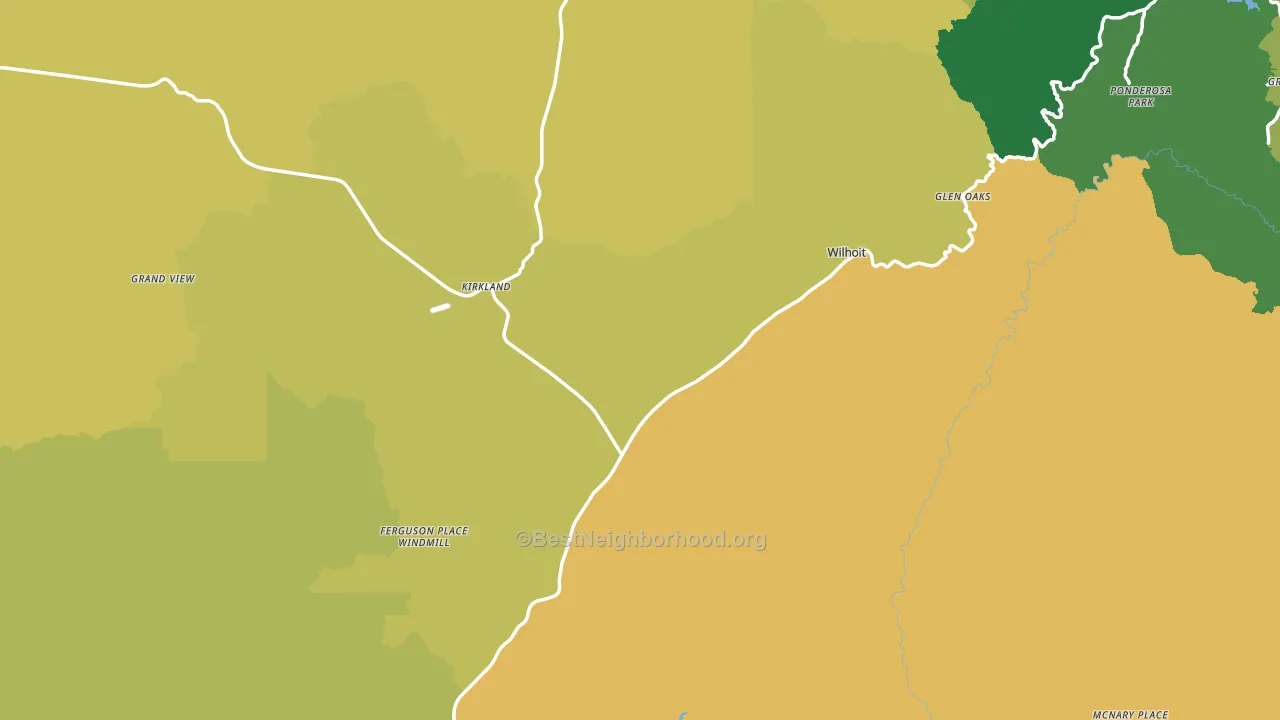 Kirkland, AZ block-group voter-turnout map