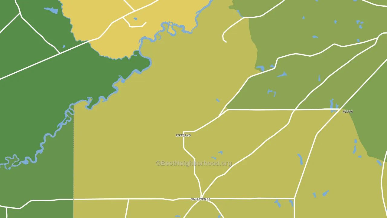 Kirkland, GA block-group voter-turnout map