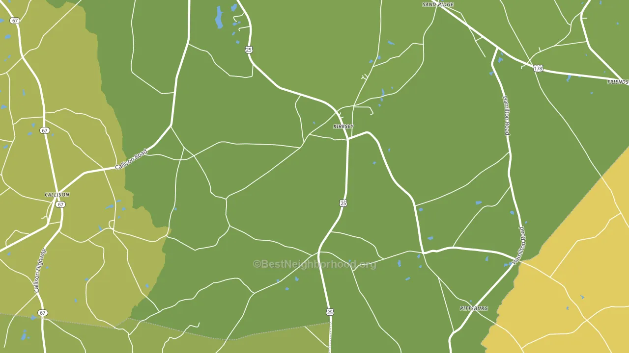 Kirksey, SC block-group voter-turnout map