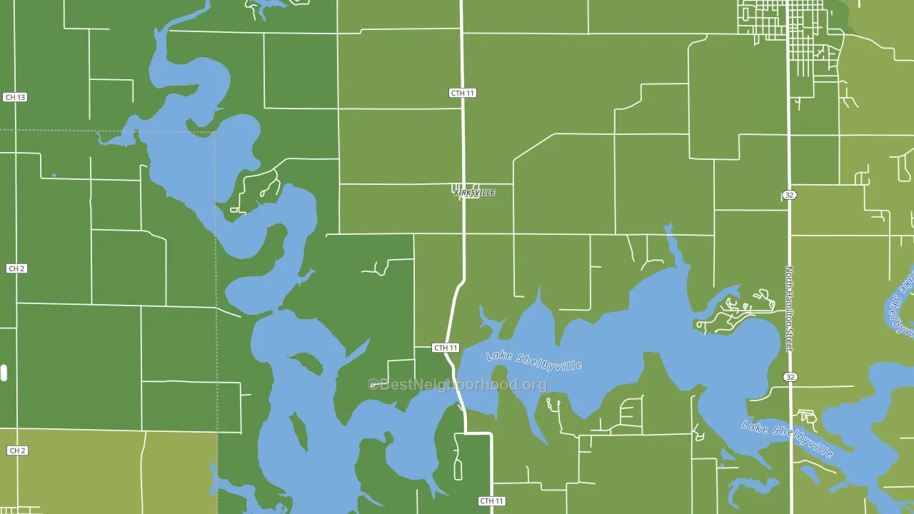Kirksville, IL block-group voter-turnout map
