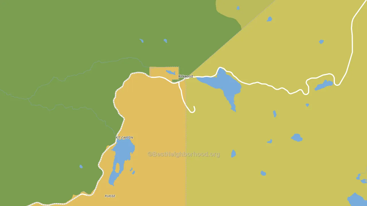 Kirkwood, CA block-group voter-turnout map