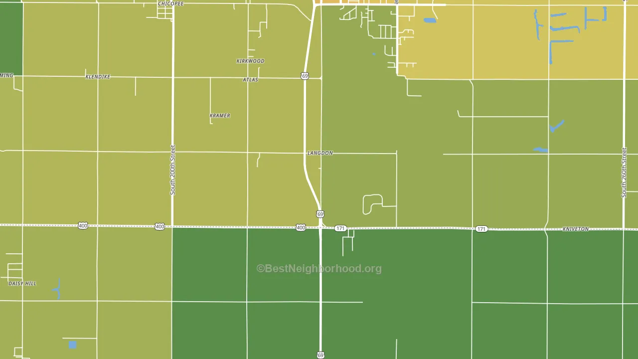 Kirkwood, KS block-group voter-turnout map