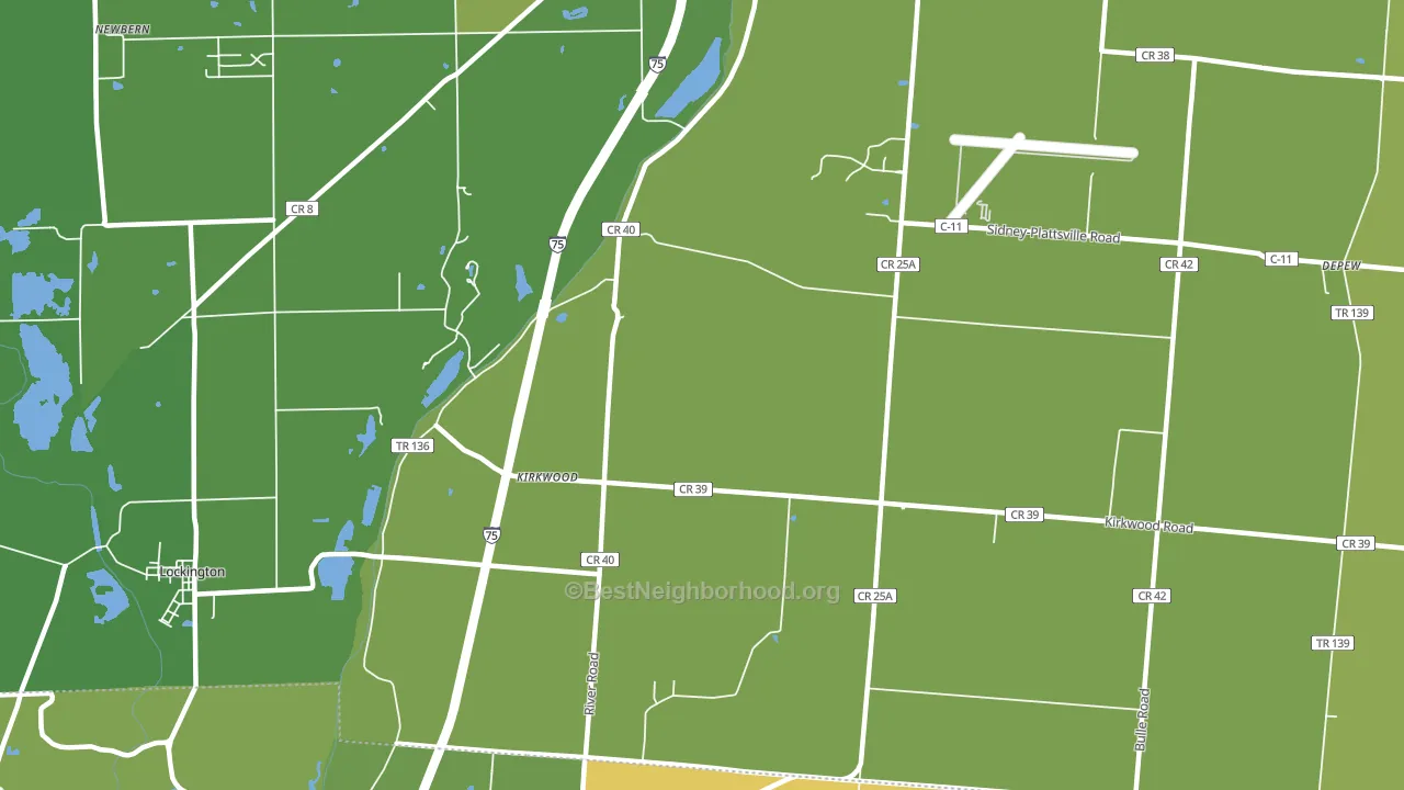 Kirkwood, OH block-group voter-turnout map