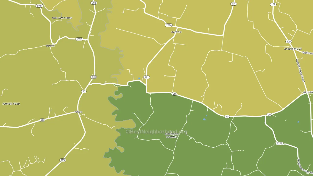 Kirkwood Springs, KY block-group voter-turnout map
