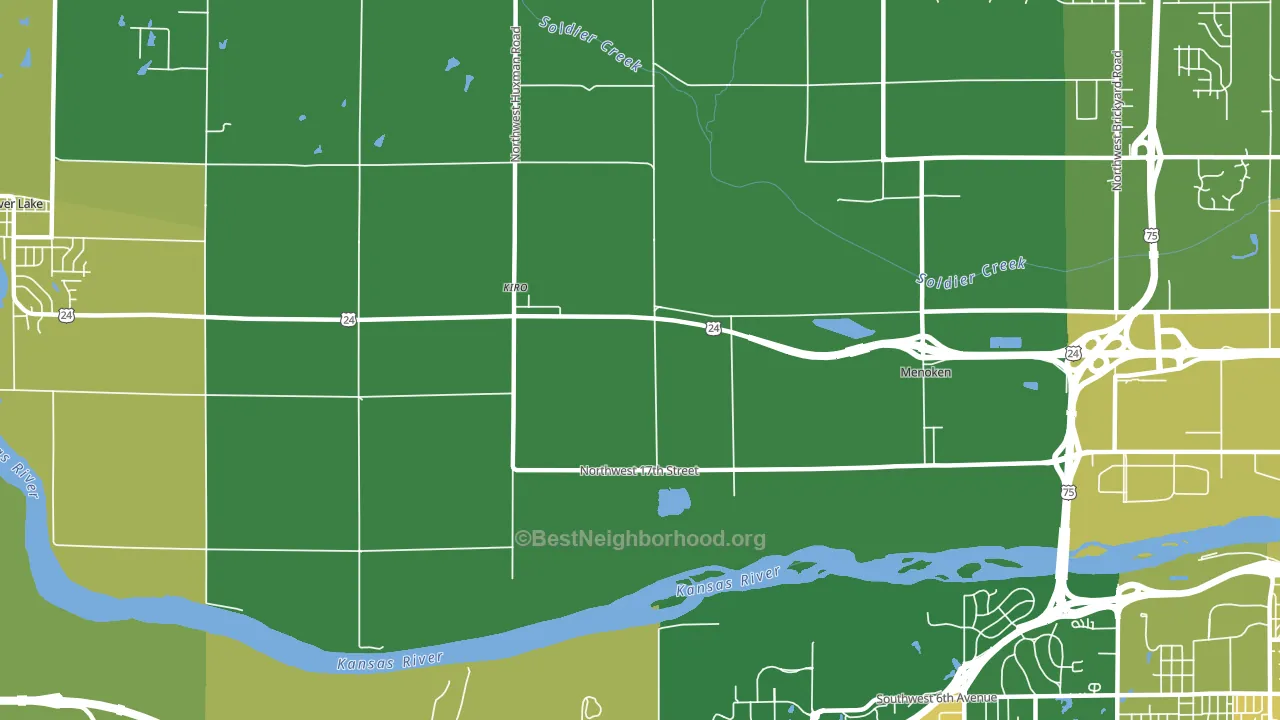 Kiro, KS block-group voter-turnout map
