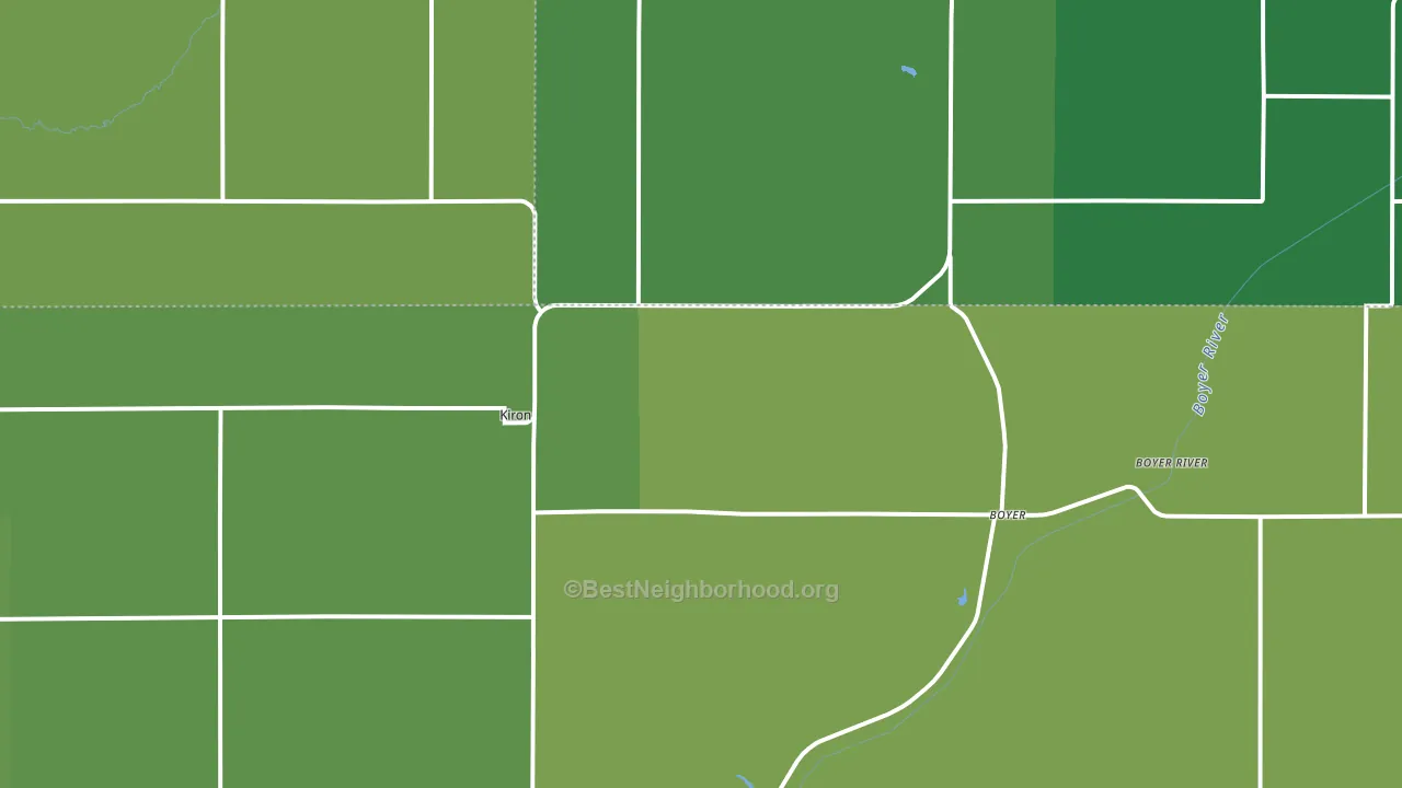 Kiron, IA block-group voter-turnout map