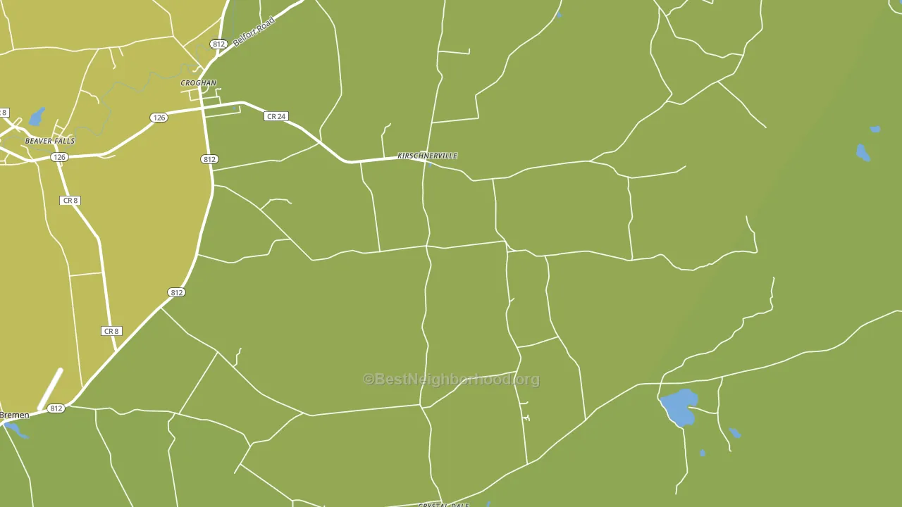 Kirschnerville, NY block-group voter-turnout map