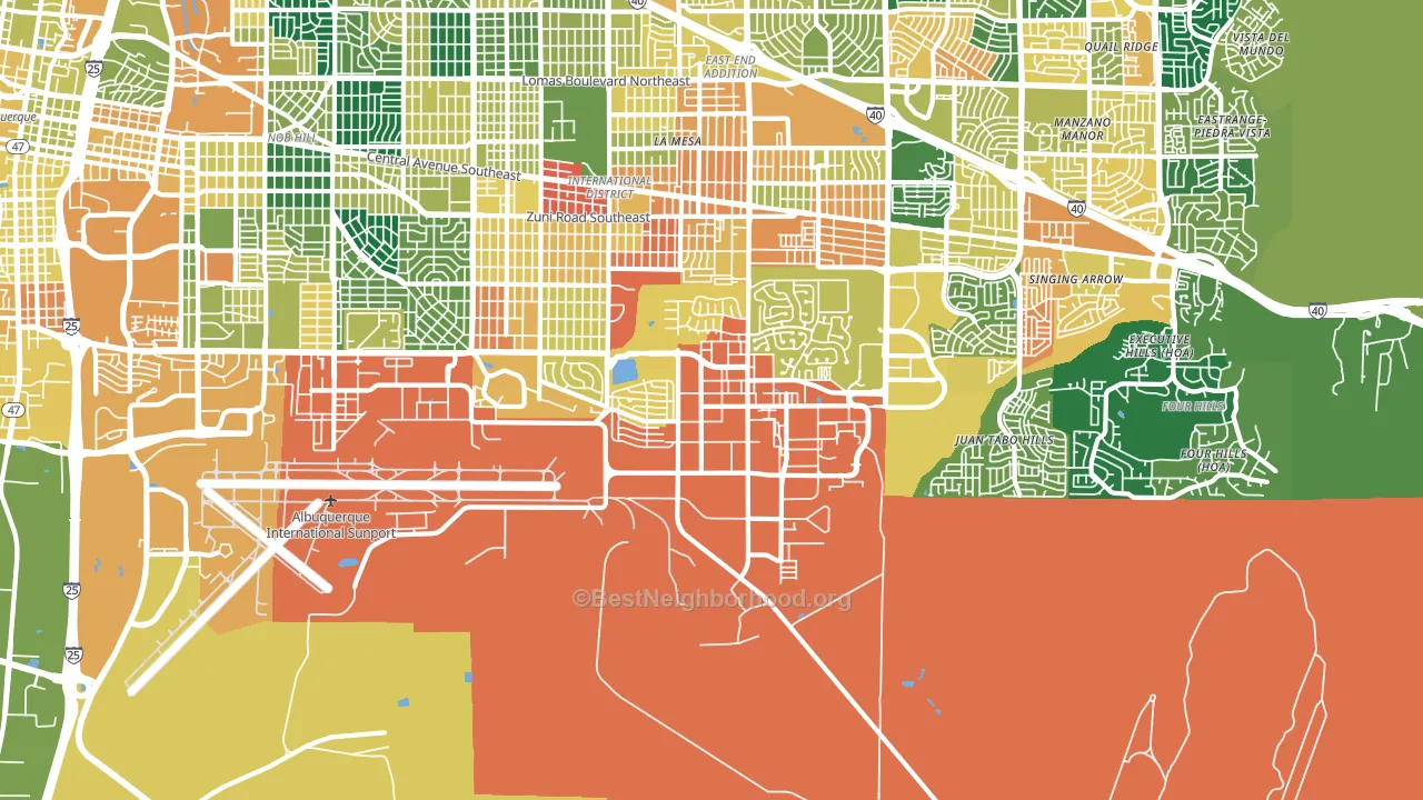 Kirtland Afb, NM block-group voter-turnout map