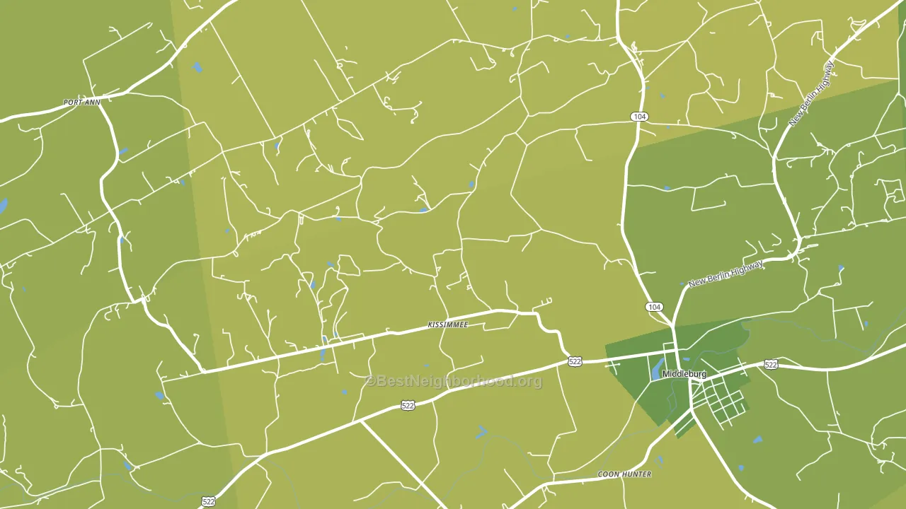 Kissimmee, PA block-group voter-turnout map