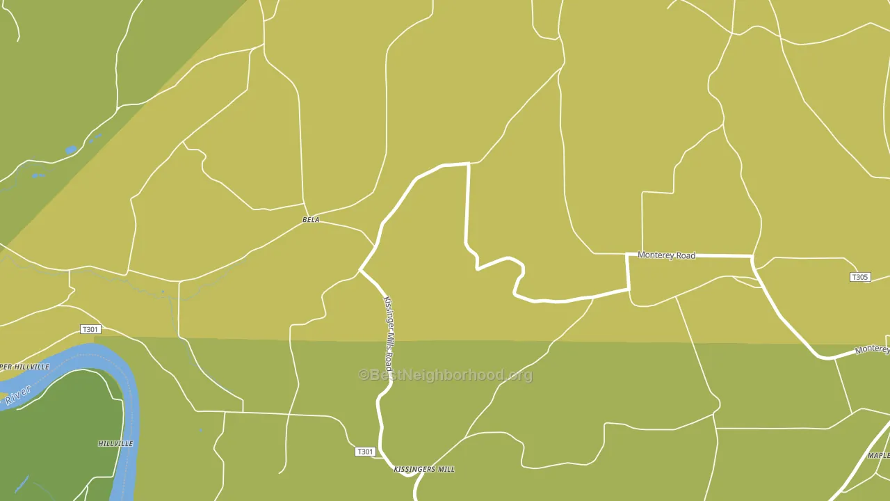 Kissingers Mill, PA block-group voter-turnout map