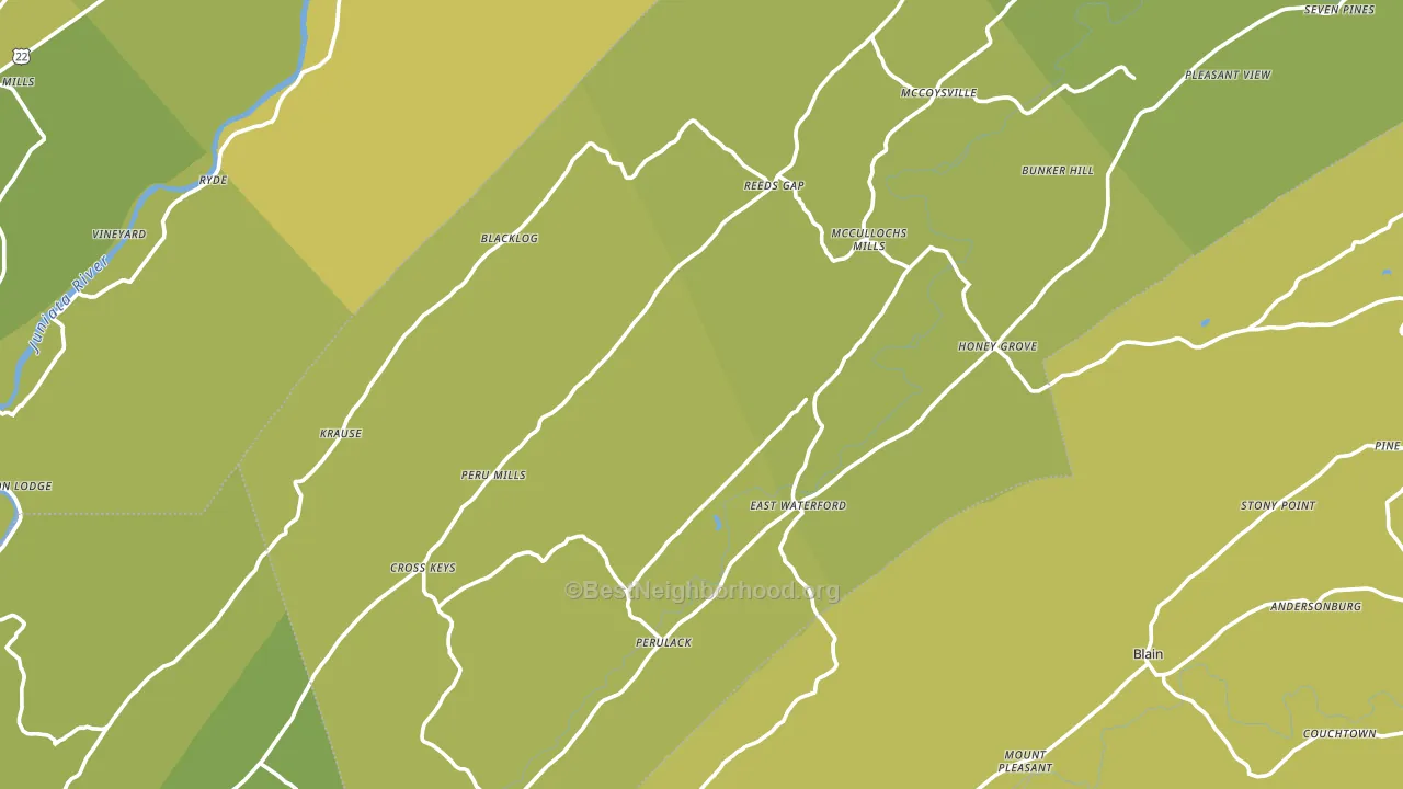 Kistler, PA block-group voter-turnout map